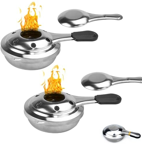 2PCS Fornello Ad Alcool Portatile, Fornello ad Alcool Antivento, Mini Fornello ad Alcool, Stufa Ad Alcool per Esterni, per Campeggio All'Aperto Barbecue Escursionismo
