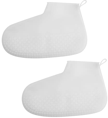 1 Paar Tragbarer Silikon Regenüberschuhe, Tragbare Silikon Überschuhe Rutschfest, Rutschfester Faltbarer Schutz Galoschen, Wiederverwendbare Silikon Wasserdicht Schuhüberzieher für Schuhschutz (L)