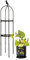 Tour Jardin Obélisque, Cage Support pour Plantes Grimpantes,pour Plantes grimpantes, Treillis en Fer forgé, Support en Fleur pour vignes pour Plantes de Jardin et d'intérieur（Noir） ( Size : 11.4/29cm