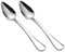 Cuillère à pamplemousse dentelée, cuillère à pamplemousse en acier inoxydable, cuillères à pamplemousse cuillères à dessert aux fruits à moitié dentelées en acier inoxydable argenté 2 pièces