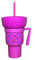 Mool2 Snack Drink Cup, 2 in 1 Leak-Free Snack Cup, Portable, Tumbler with Straw and Bowl, Popcorn and Drink Cup, Drink Cup for Kids Adults (Bioleta), Snack Cup, Popcorn Bowl, Popcorn Bowl