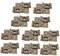 IWOWHERO 10 Piezas Bisagra de puerta y ventana doble Bisagras de biombo para muebles bisagra de puerta de hierro de aceite bisagras de la puerta de la pantalla bisagra plegable