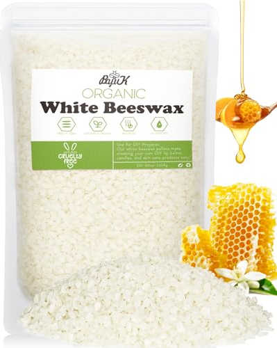 BOYUJK Weiße Bienenwachs Pastillen 2.3KG, Kerzenwachs für die Kerzenherstellung