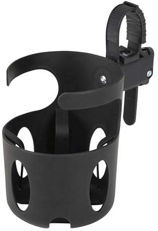 babycab Getränkehalter XL - für Kinderwagen, Buggy und Fahrrad - Einstellbarer Winkel mit Arretierung (360° Rotation) - passt an Rohre mit Ø 20 – 50 mm