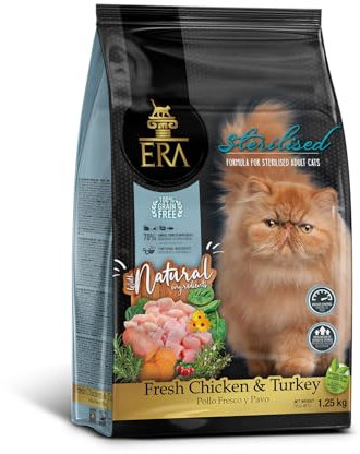 Pienso ERA Grain Free | Pollo y Pavo para Gatos Adultos | Soporte Urinario y Digestivo | Sin Cereales | 1,25 kg