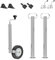 XMTECH Anhänger Stützrad Automatik, Stützrad 150kg mit Montiersatz, für PKW Anhänger, Rohrdurchmesser Ø 48mm, mit Klemmhalter Laufrad