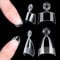 Lot de 480 faux ongles : 240 faux ongles courts semi-couvrants en amande et 240 petits ongles carrés, demi-couverture transparente avec boîte, 12 tailles