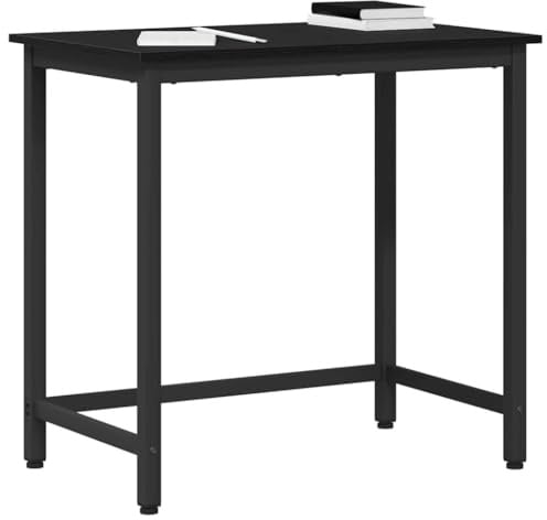 vidaXL Tisch Schwarz Eichen-Optik 100 x 50 x 76,5 cm