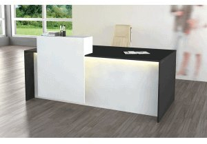 Kerkmann Beratungstheke Palermo 180x92x110cm anthrazit/weiß