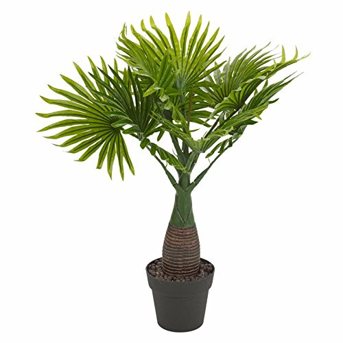 URBNLIVING Artificial Fan Leaf Palm Tree Pot