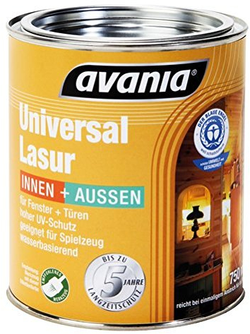 Avania Holzlasur AVANIA Universallasur Farblos 750 ml für aussen und innen auch für Spielzeug geeignet/seidenglänzend /