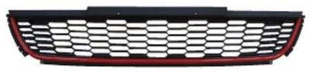 TVP Trade Vehicle Parts.co.uk Compatible With Front Bumper Lower Centre Grille Honeycomb With Red Trim Vw Polo Gti 2009-2014