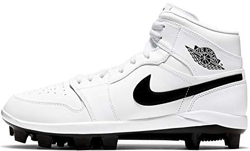 Jordan Air 1 Retro MCS Herren Baseball Cleats, Weiss/opulenter Garten, 44.5 EU