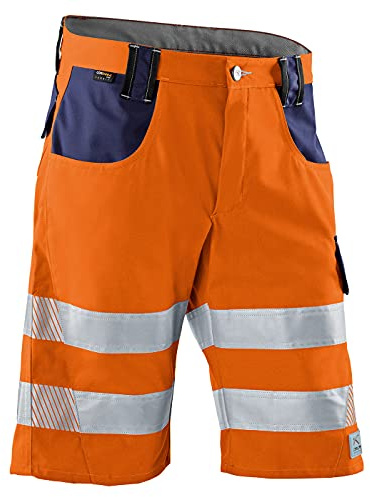 KÜBLER Workwear | KÜBLER REFLECTIQ Arbeitsshorts PSA 2 | warnorange/dunkelblau | Größe 44