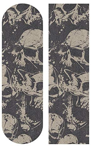 Mnsruu Skateboard Griptape Skulls Griptape Schleifpapier für Roller Rollerboard, 22,9 x 83,1 cm