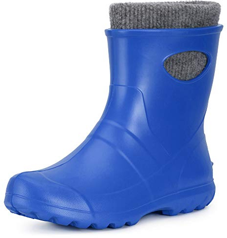 Ladeheid Damen Gummistiefel gefüttert und wasserdicht federleichte Eva Gummischuhe Winter LA-750 (Blau2727c, 37 EU)