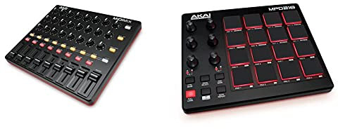 AKAI Professional MPD218 - Controlador de pad MIDI/máquina de pad de percusión/creador de ritmos & Professional MIDIMIX - Mezclador de audio, Controlador de DAW MIDI USB, mesa de mezclas