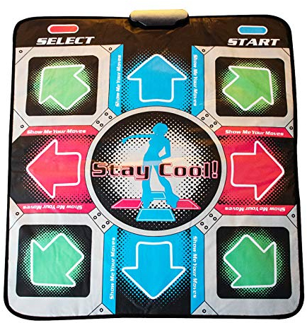 Monsterzeug Retro Tanzmatte, Musikmatte für Kinder und Erwachsene, Partyspiel für Geburtstage, 90 x 80 x 2,5 cm