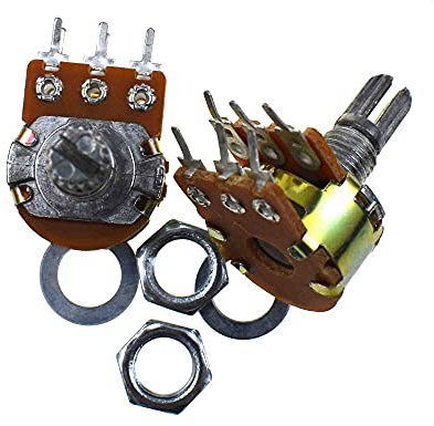 Reland Sun 5 Stück B1K B2K B5K B10K B20K B50K B100K B500K B1M 6-poliger Schaft WH148 Potentiometer 1K 2K 5K 10K 20K 50K 100K 500K 1M (50K Ohm)