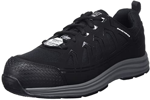 Skechers Men's Malad Ii ESD Composite Safety Toe Construction Shoe, Black, 9.5 UK