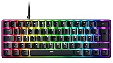 Razer Huntsman Mini (Analog Switch) - Kompakte 60% Gaming Tastatur (Analoge Switches, Doubleshot PBT-Tastenkappen, Abnehmbares USB-C Kabel) QWERTZ DE-Layout | Schwarz
