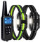 2 Colliers de Dressage pour Chiens Rechargeable avec 2 Récepteurs, 100% Résistant à L'Eau, Collier Électrique avec Modes Son, Vibration, Choc Statique, Lumière, 99 Niveaux pour Petit Moyen Grand Chien
