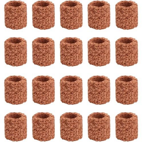 VILLCASE 20pcs Aquatic Water Plant Fixed Ring, Aquarium Plant Pot Fixed Holder, Fish Tank Plant Cultivation Fixed Ring Base, Aquarium Landscape Ceramic Plant Pot Gravity Ring