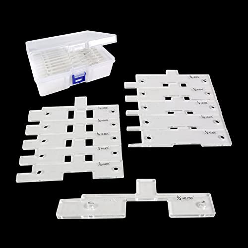 10 Pcs Gauge Block Set, Acrylic Height Gauges Set Setup Bars Precision Router Table Set Up Bars, Testing Gage Block Measuring Tool for Router and Table Saw Woodworking Accessories