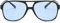 YUELUQU Polarisierte Sonnenbrille Damen Herren Retro 70er Jahre Vintage Eckig Kunststoff Trendy Damen Herren Sonnenbrillen (Schwarz-blau)