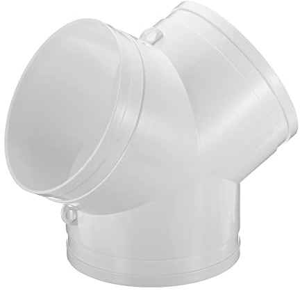 PATIKIL 6 Inch 3 Way Duct Splitter, Y Connector Air Vent Duct Connector Hose Exhaust Pipe Adapter for HVAC Dryer Exhaust Fan Vent Systems, White
