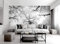 Papier Peint Panoramique Branche De Forêt Noir Et Blanc Minimaliste 3D Poster Mural pour Salon Chambre Décoration Murale