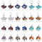 SUPERFINDINGS 48 pz 12 Stili Ciondolo Albero della Vita Chakra Pendenti in Cristallo di Quarzo Stella Rotonda e Piatta con Ciondolo A Forma di Albero per La Creazione di Gioielli, Foro: 5/7.5mm