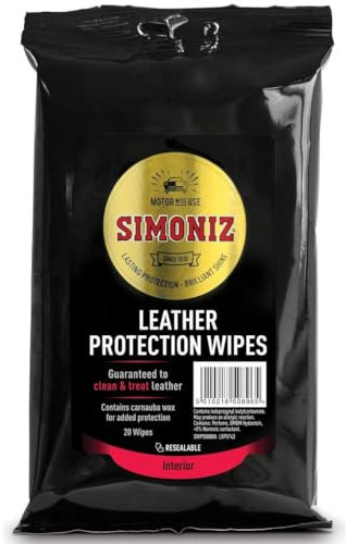AMK® Car Leather Seat Furniture Cleaning Wipes Pack of 20 Motor Interior Upholstery