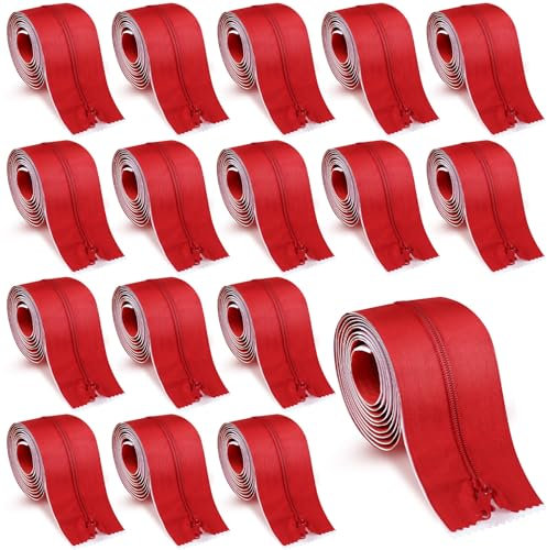 Tigeen 48 Roll Heavy Duty Zipper Door for Dust Barriers 7 ft x 3 Inch Bulk Self Adhesive Construction Zipper Door for Greenhouse Tent Accessories