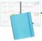 POPRUN Kalender 2025 Wochenplaner (Aug.2024-Dez.2025) Ringbuch mit Softcover, ca. A4 (26,5 x 21,5 cm), 17-Monate-Terminplaner 2025 1 Woche 2 Seite mit Zertifiziertem Papier - Blaugrün