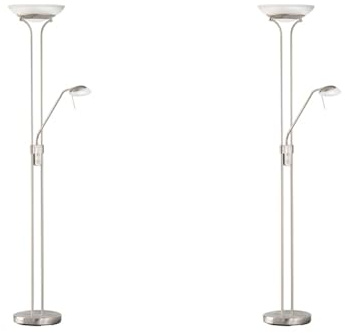Fischer & Honsel 40075 LED-Stehleuchte nickelfarben 40075 (Packung mit 2)