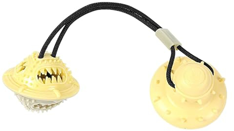 Dog Toy with Suction Cup, Dog Toy with Ball on Rope, Puppy Tug of War Toy, Training Equipment for Dogs, Teething Toy, Rope and Ball, Mental Stimulating Training Toy for Small