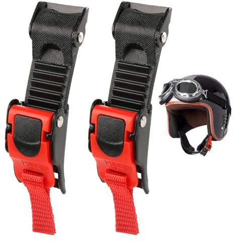 Fibbia a Clip per Casco, 2pcs Fibbie a Clip di Sgancio Rapido per Casco da Moto, Compatibili con Tutti i Tipi di Caschi, Facile Installazione, per Motociclisti e Ciclisti, Mantengono il Casco Stabile