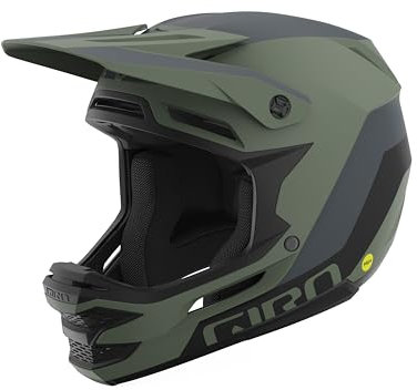 Giro Insurgent Spherical Vollvisier-Fahrradhelm für Erwachsene, Mattes Heckengrün/Drak Shark, X-Small/Small (51-55 cm)