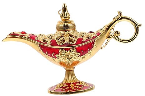 CORHAD Retro Orientalische Wunderlampe Rote Metalllegierung Wohnaccessoire Tischdekoration Für Wohnzimmer Regal Esstisch Charm