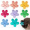 Matte Flower Hair Clips - 8 Pcs Non-Slip ABS Strong Hold Jaw Clamps for Women & Girls (8 Colors)