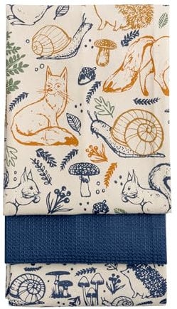 Price & Kensington Woodland Set of 3 Tea Towels
