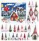 Adventskalender 24 Tage – mit Gnom-Puppen zum Sammeln, Weihnachts-Countdown-Kalender 2024 | 24 Tage Weihnachts-Adventskalender mit Gnom-Plüschtier