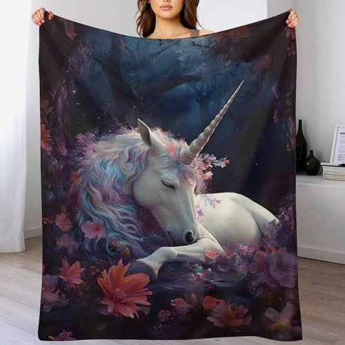 AAPZY Pferd Decke Super Soft Flannel Fleece Überwurfdecken Für Bettwsche Sofa Schlafzimmer Decken Wohnzimmer Reisen Vier Jahreszeiten Wohndecke (180×200cm)