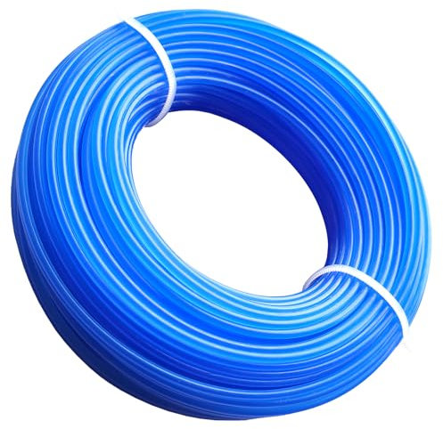 DY.2ten Fil Coupe Bordures, Fil Rond Nylon pour Débroussailleuse Electrique 1,6 mm x 30 m pour Tondeuses à Gazon, Fil de Remplacement en Universel de, Bleu
