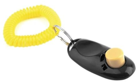 LejeMaek Hundetraining Clicker Pet Training Clicker Big Button Clicker -Gerät mit Armbandband (schwarz)