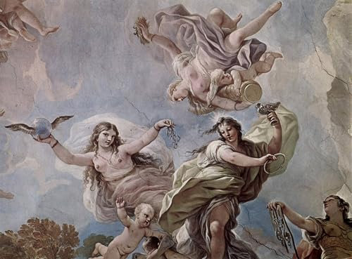 YBGOPXHTC Berühmte Gemälde Abstrakte Leinwand Kunst Wandbilder auf Leinwand Fresken in der Galerie des Palazzo Medici Riccardi in Florenz von berühmten Künstlern für Wanddekoration 60x90cm