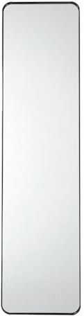Miroir de Porte Rectangulaire 30x120cm en Verre et Aluminium Noir - GORIS