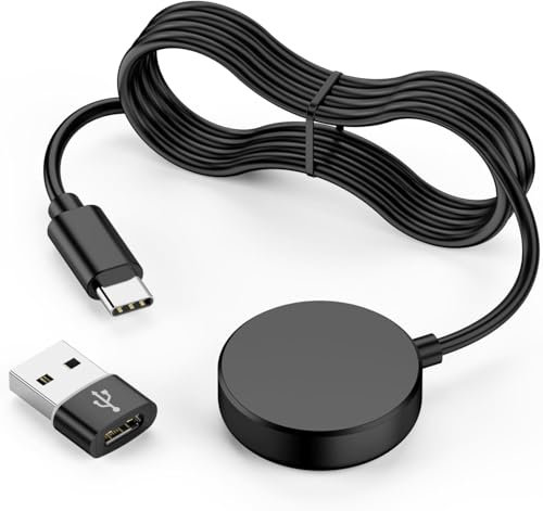 USB C Chargeur Montre pour Samsung Galaxy Ultra/Fe/7 6 5 4 3/4 6 Classic/5 Pro Active1 2, Type C Charge Montre Connectée Magnétique avec USB Adaptateur