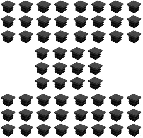 Uikdjgu 60 Pcs 19mm x 19mm Blanking End Caps Square Tubing Tube Insert Plastic